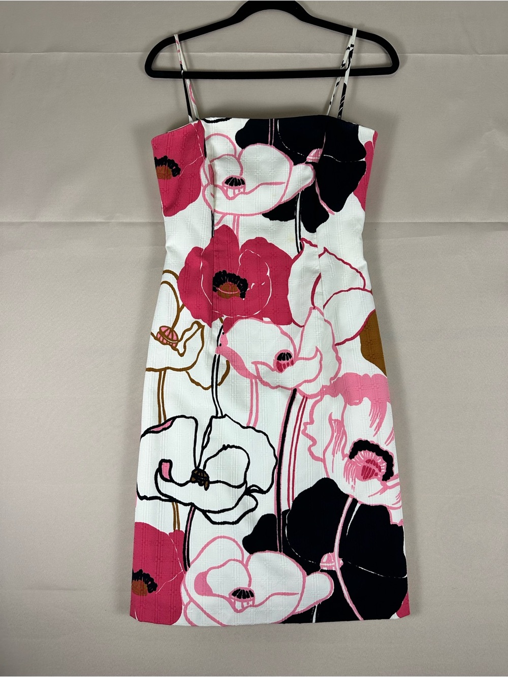 Milly of New York Poppy Floral Sheath Dress Spaghetti Strap Size 4